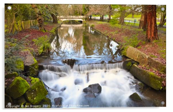 Roath Park Acrylic by Jan Gregory