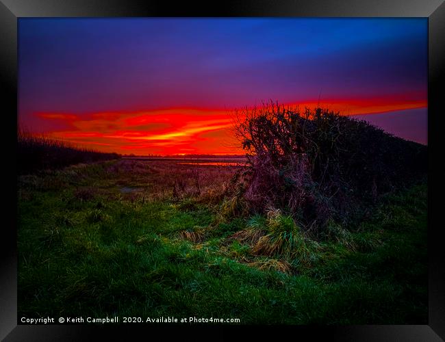 Countryside Dawn Framed Print by Keith Campbell