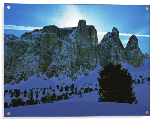 Mighty Dolomiti at Sunrise Acrylic by Andy Armitage