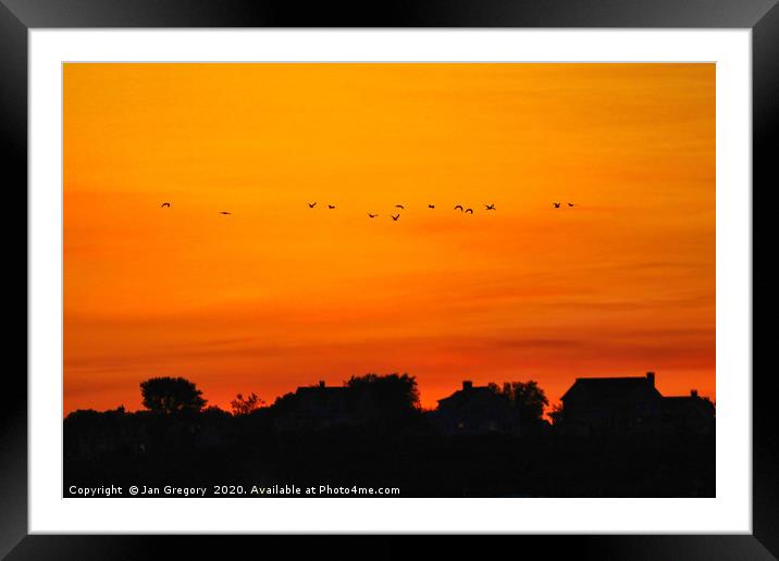 Sunset at Cape Cod Framed Mounted Print by Jan Gregory