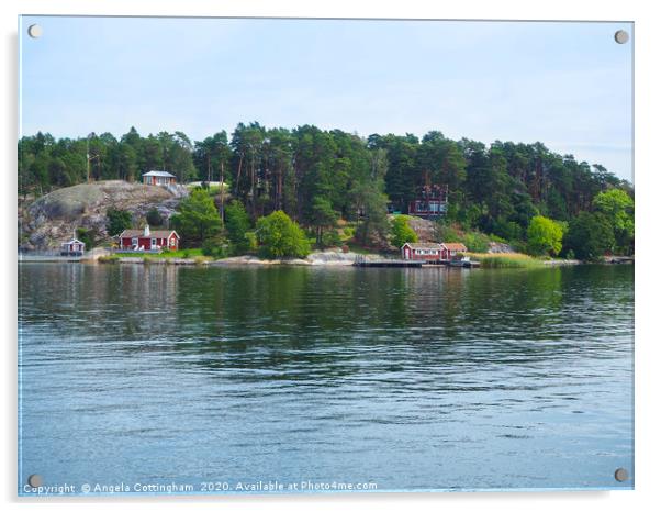 Island in the Stockholm Archipelago Acrylic by Angela Cottingham
