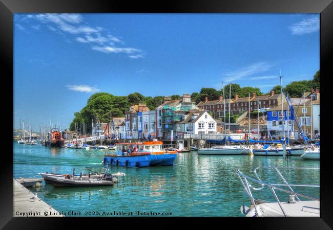 The Harbour In Summer Framed Print by Nicola Clark
