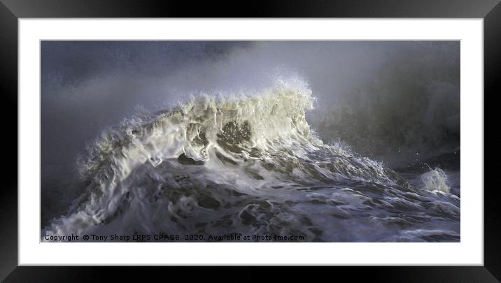 WAVE Framed Mounted Print by Tony Sharp LRPS CPAGB