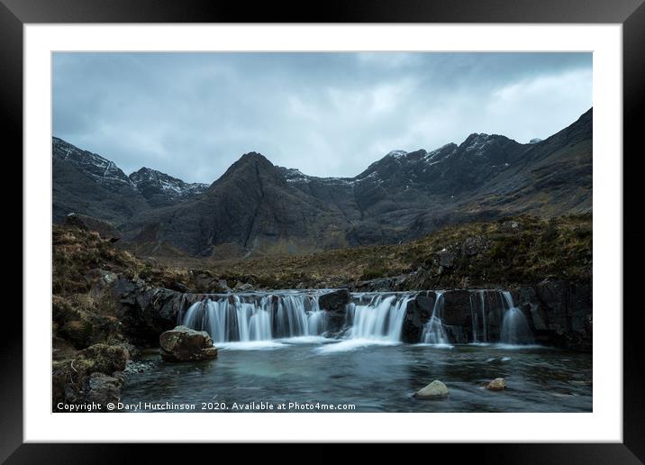No fairies. Fairy Pools, Isle of Skye Framed Mounted Print by Daryl Peter Hutchinson