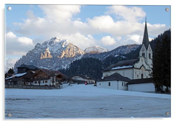San Vigilio, Dolomites Acrylic by Hazel Wright
