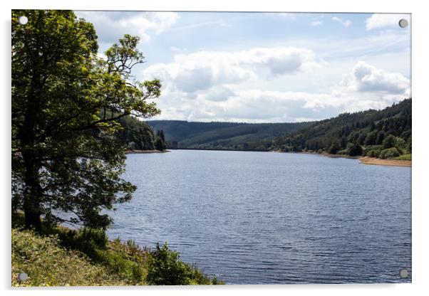 Derwent Reservoir, Peak District, England Acrylic by Hazel Wright