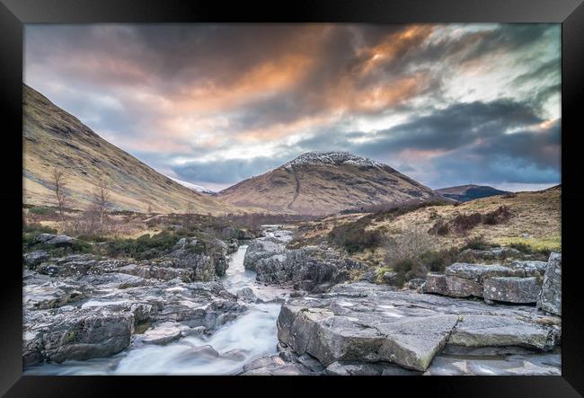 River sunset Framed Print by Jonathon barnett