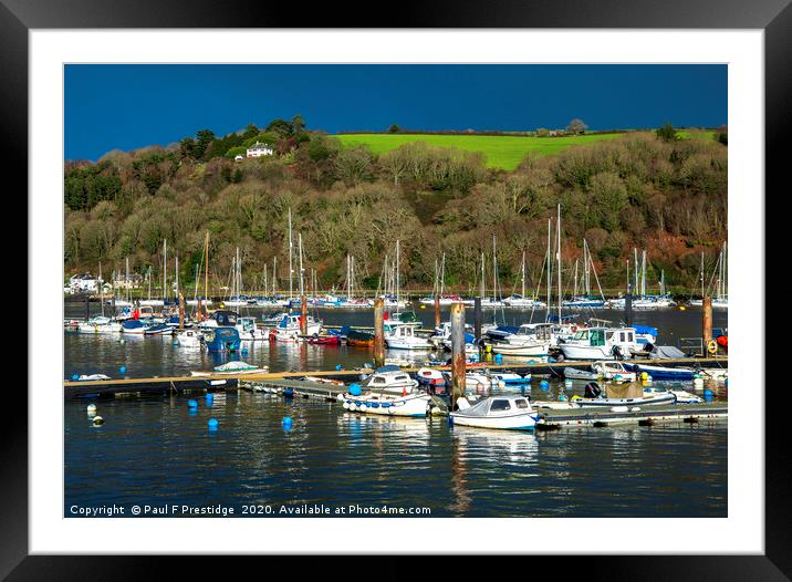 The River Dart in Winter Framed Mounted Print by Paul F Prestidge