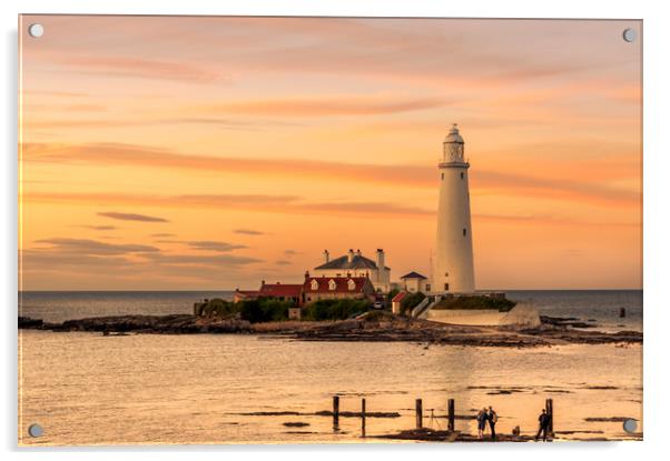 Evening Sunset at St Mary's Acrylic by Naylor's Photography