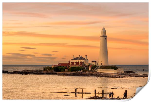 Evening Sunset at St Mary's Print by Naylor's Photography