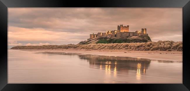 Time to reflect at Bamburgh Castle Framed Print by Naylor's Photography