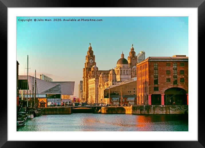 Royal Albert Dock, Liverpool  Framed Mounted Print by John Wain