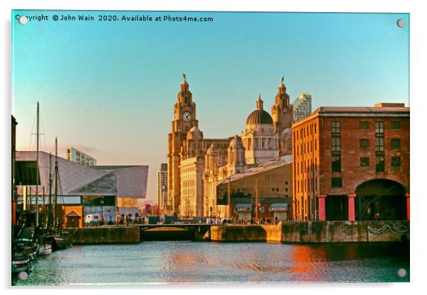 Royal Albert Dock, Liverpool  Acrylic by John Wain