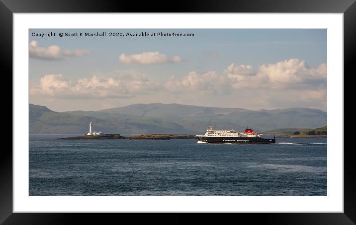 Clansman Approaching Lismore Framed Mounted Print by Scott K Marshall