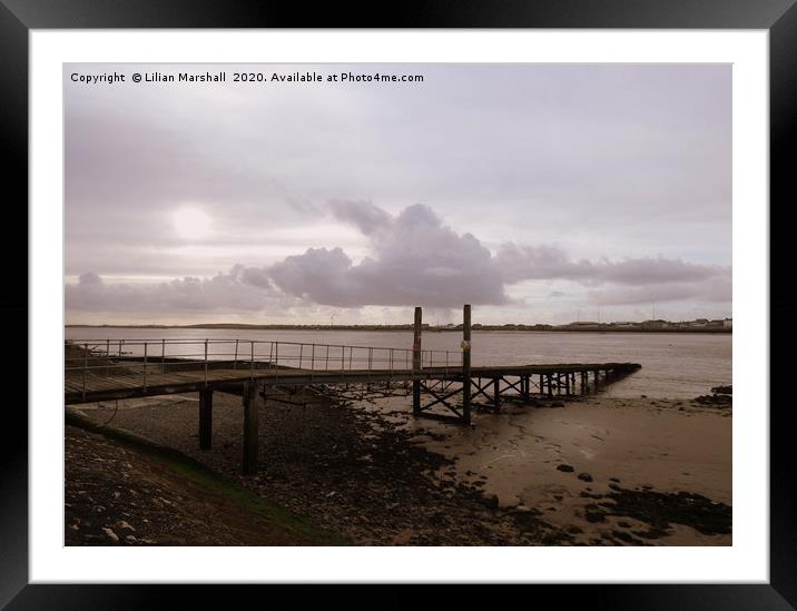 Pier at Knot End  Framed Mounted Print by Lilian Marshall