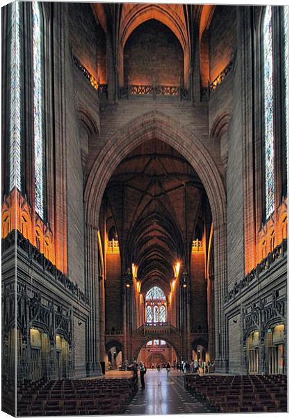 Liverpool Anglican Cathedral Uk Canvas Print by Irene Burdell