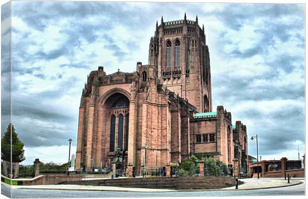 Liverpool Anglican Cathedral Uk Canvas Print by Irene Burdell