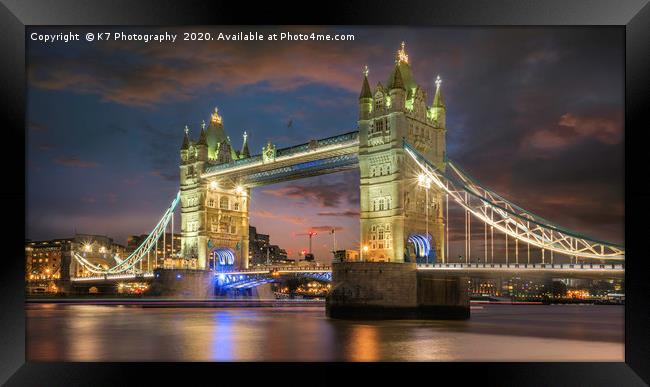 Tower Bridge, London Framed Print by K7 Photography