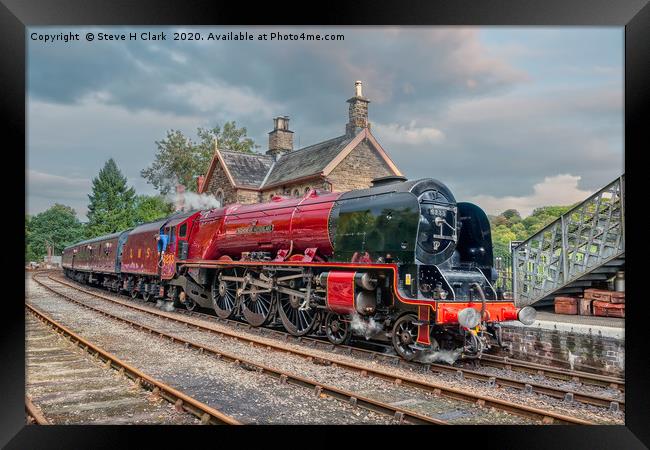 Princess Coronation Class - Duchess of Sutherland Framed Print by Steve H Clark