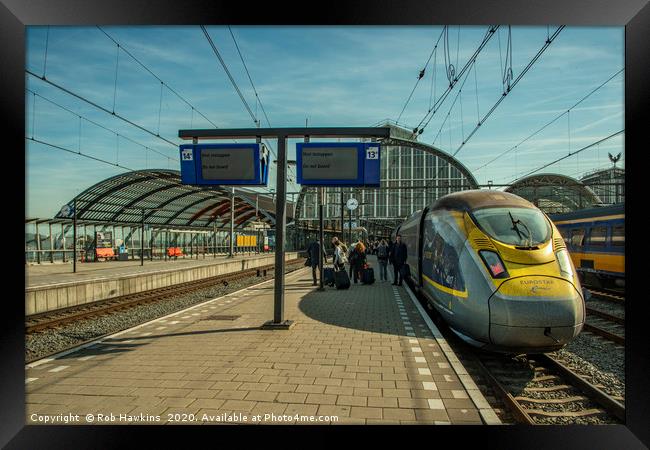 Amsterdam Centraal Eurostar Framed Print by Rob Hawkins