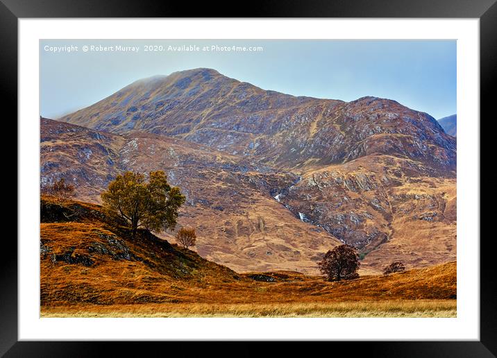 Lonely Trees in the Hills Framed Mounted Print by Robert Murray
