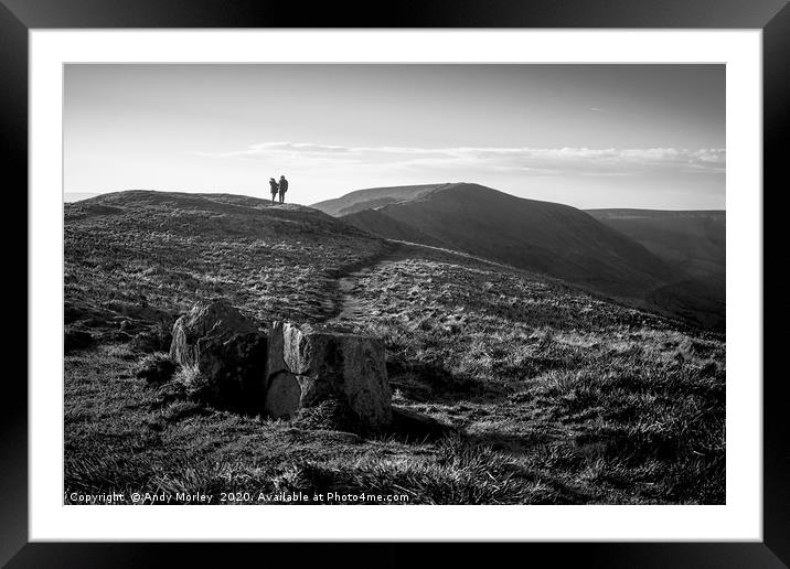 View from Mam Tor Framed Mounted Print by Andy Morley
