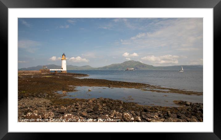 Rubha nan Gall and the Calmac Framed Mounted Print by Scott K Marshall