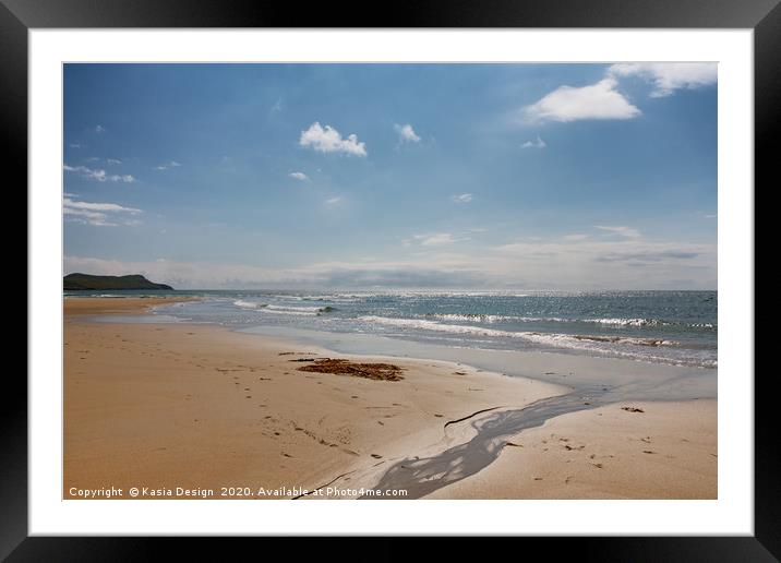 Rivulet Running into the Sea, Machir Bay, Islay Framed Mounted Print by Kasia Design