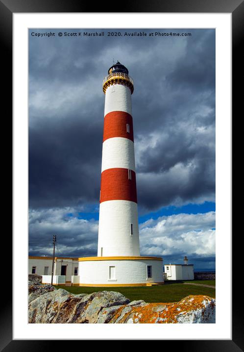 Tarbat Ness Lighthouse Framed Mounted Print by Scott K Marshall