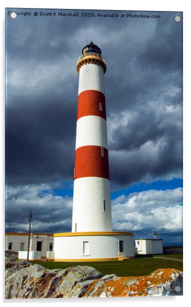 Tarbat Ness Lighthouse Acrylic by Scott K Marshall