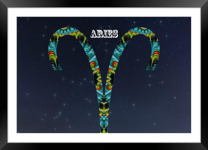 Aries Framed Mounted Print by Steve Purnell