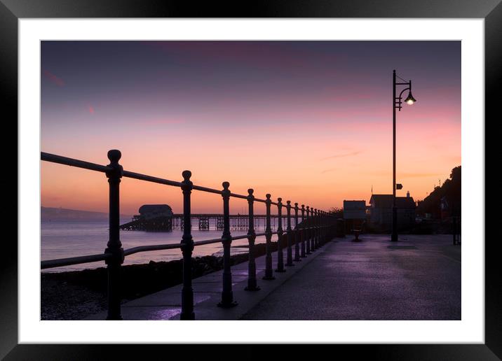 Dawn at Mumbles pier Framed Mounted Print by Leighton Collins