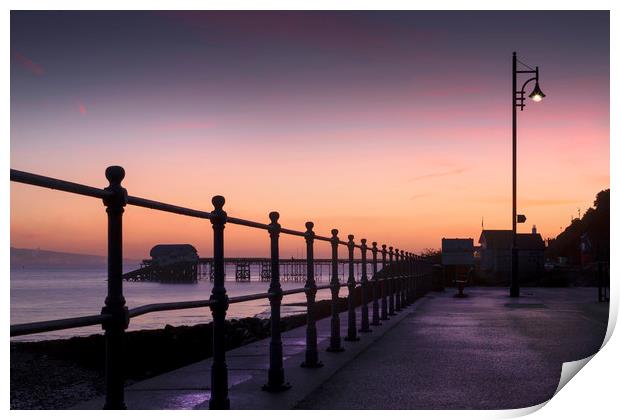 Dawn at Mumbles pier Print by Leighton Collins