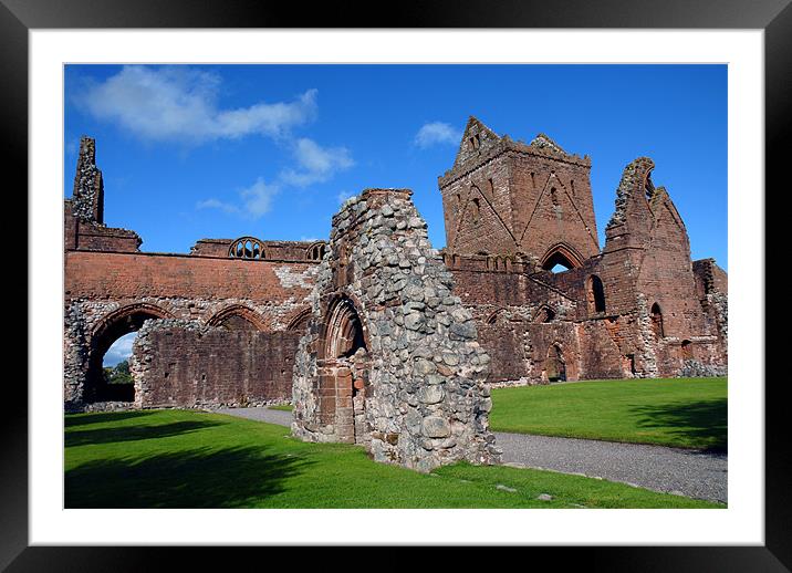 Sweetheart Abbey in Ayrshire Scotland Framed Mounted Print by JEAN FITZHUGH