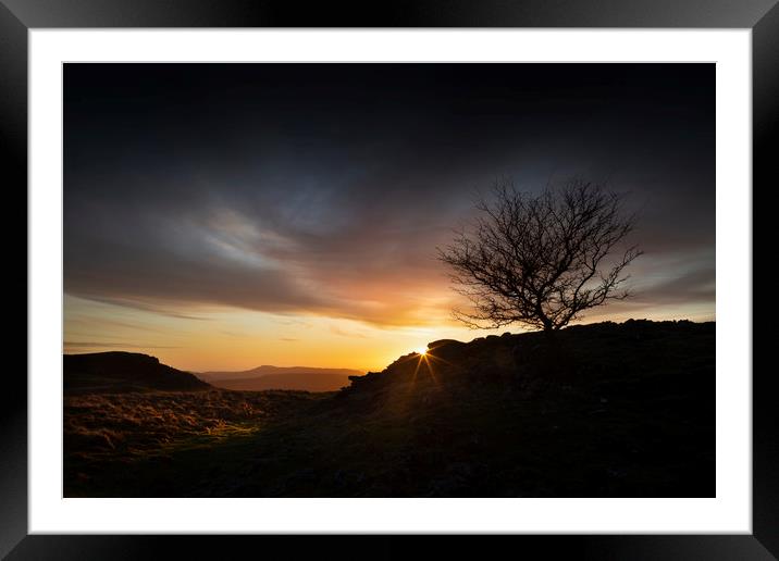 Brecon Beacons sunset Framed Mounted Print by Leighton Collins