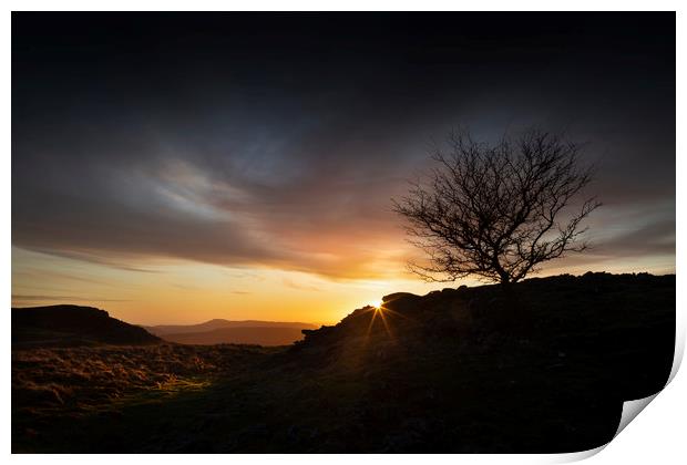 Brecon Beacons sunset Print by Leighton Collins