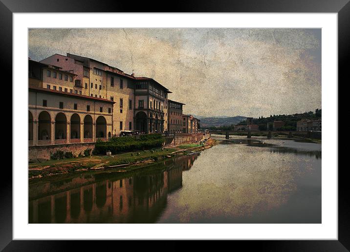 Arno River Framed Mounted Print by Gary Miles