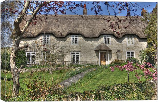 English Country Cottage Canvas Print by Nicola Clark