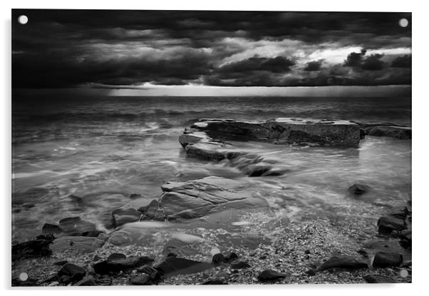 Moody Sea Rock Acrylic by Keith Thorburn EFIAP/b