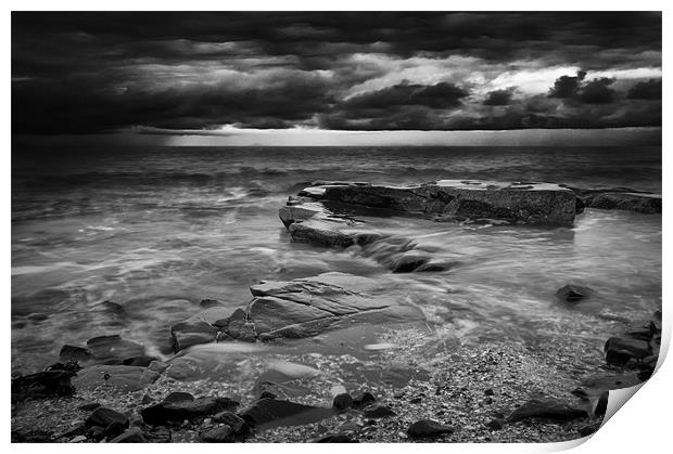 Moody Sea Rock Print by Keith Thorburn EFIAP/b
