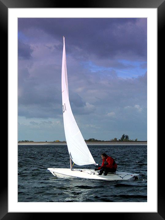 Laser Sailing Framed Mounted Print by Doug McRae