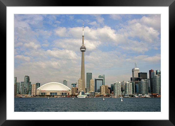 Toronto Skyline Framed Mounted Print by David Gardener