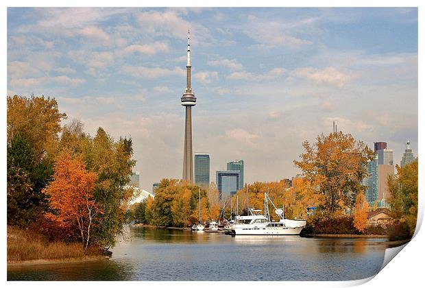Toronto Skyline from Center Island Print by David Gardener