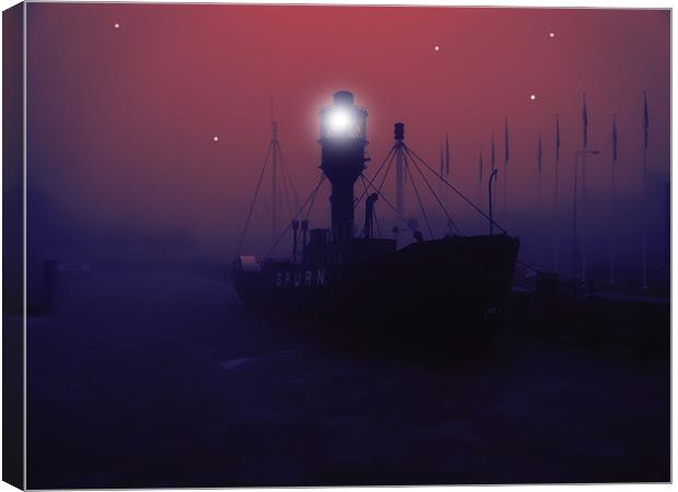 spurn lightship Canvas Print by Martin Parkinson