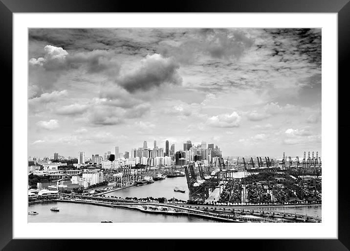 Singapore skyline Framed Mounted Print by Stephen Mole