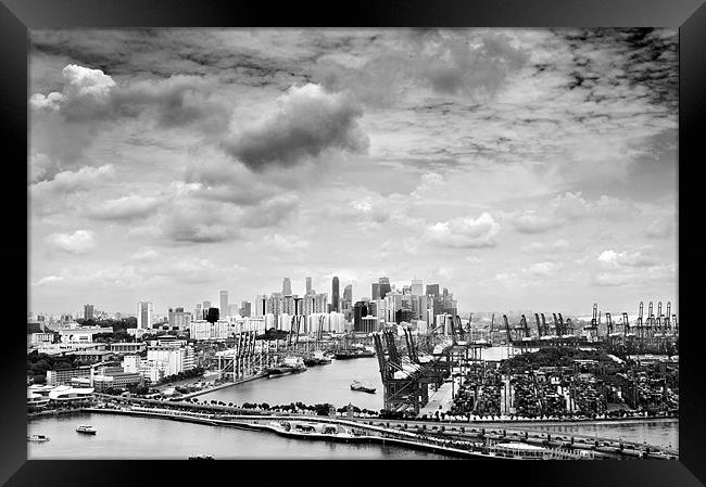 Singapore skyline Framed Print by Stephen Mole