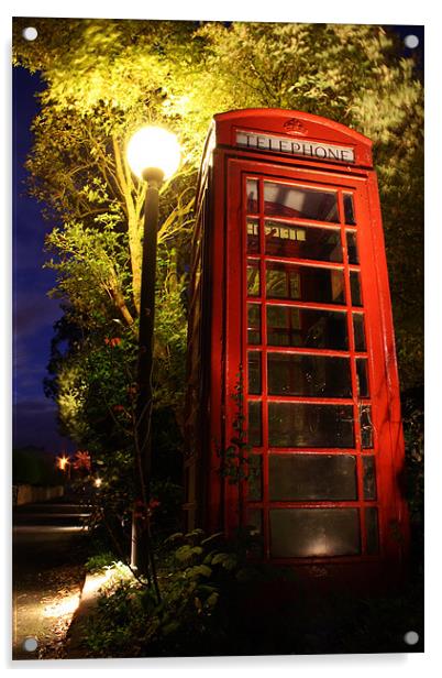 Red Phone Box Acrylic by J Biggadike