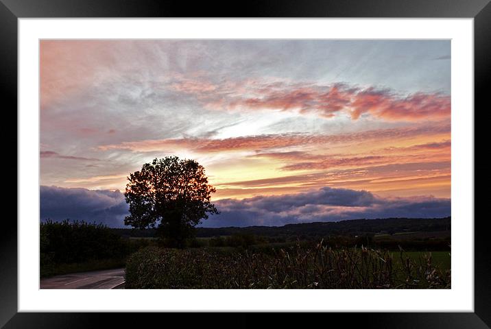 Country Sunset Framed Mounted Print by J Biggadike