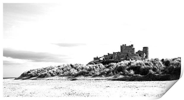 Bamburgh Castle Print by J Biggadike