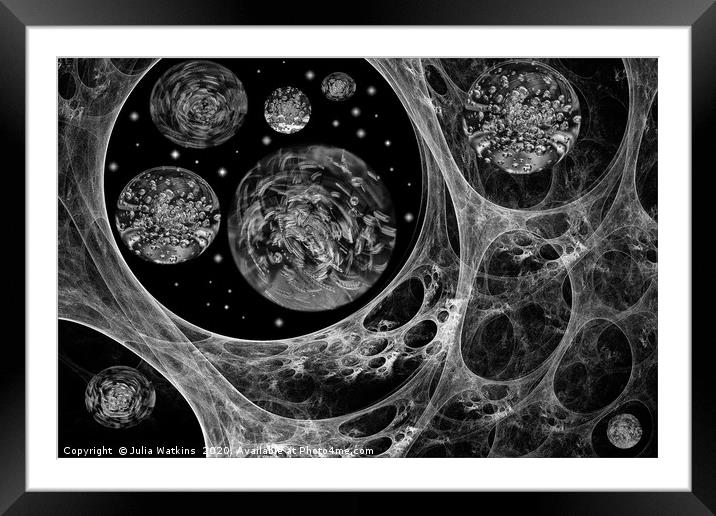 Beyond Space and Time Framed Mounted Print by Julia Watkins
